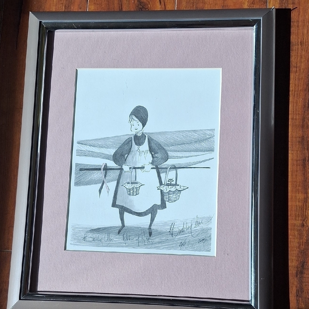 Ribbon of Hope" limited edition lithograph, P. Buckley Moss